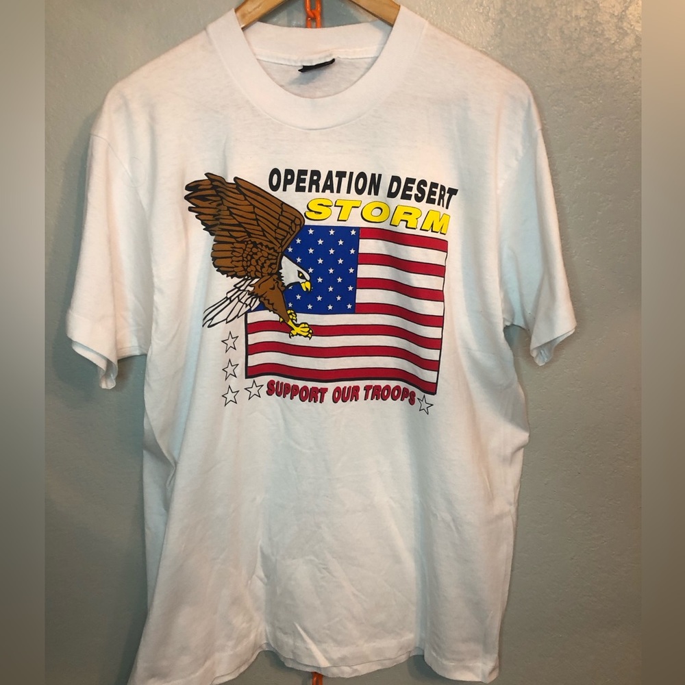 Vintage single stitch operation desert storm shirt
